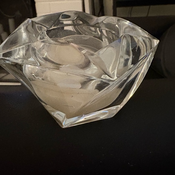 2 Vintage Crystal Tealight Candle Holders - Picture 2 of 3